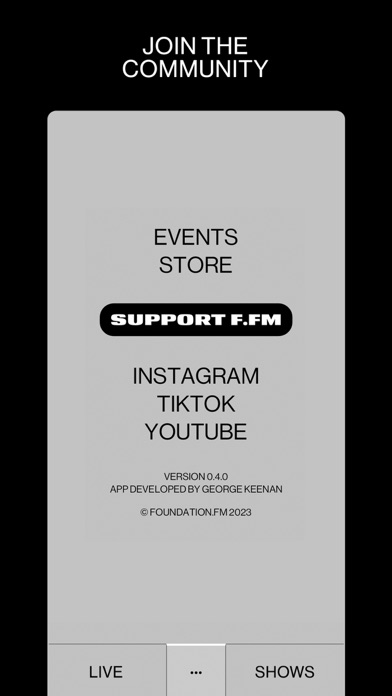 FOUNDATION.FM Screenshot