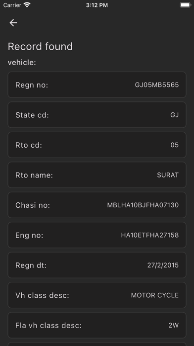 Screenshot #2 pour Vehicle Info - Car, Bike