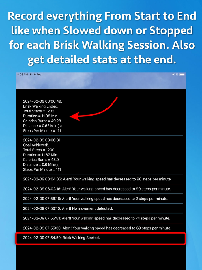 Brisk Walking Tracker