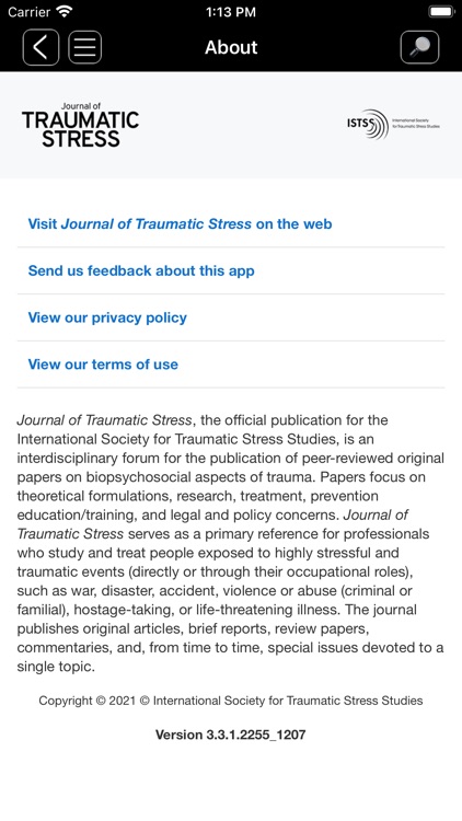 JTS Journal of Traumatic Stres screenshot-4
