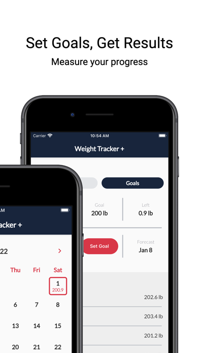 Weight Tracker + Live Healthy Screenshot