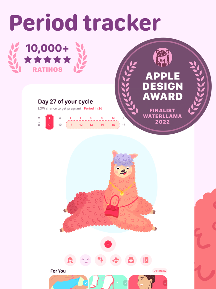 Period tracker Pinkllama