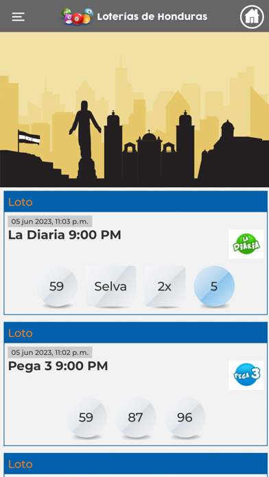 Loterías de Honduras Screenshot