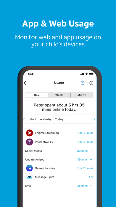 AT&T Secure Family® parent app Screenshot