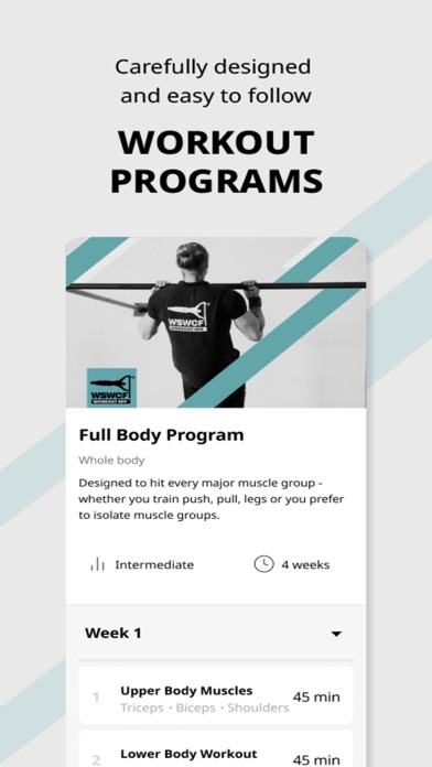 WSWCF Workout App Screenshot