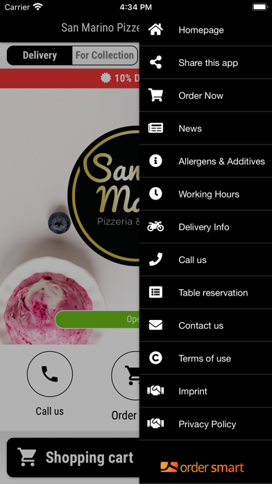 San Marino Pizzeria & Eiscafe Screenshot
