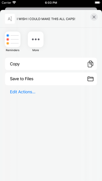 All-Caps Screenshot