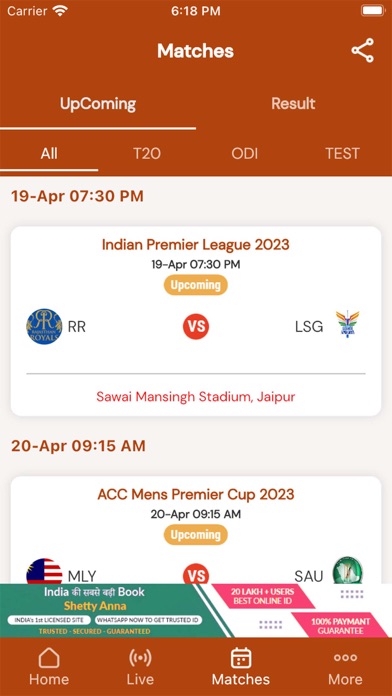 Cricket Ground Line Screenshot