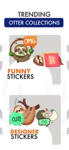 Funny Otters Stickers screenshot #2 for iPhone