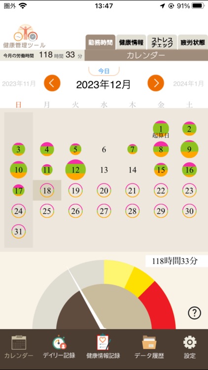 マルチジョブ健康管理ツール