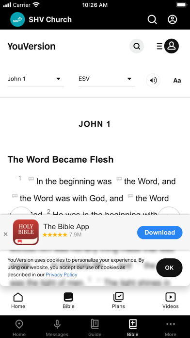 SHV Church App Screenshot