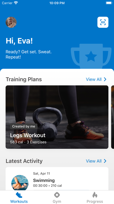 Club Fitness. Screenshot