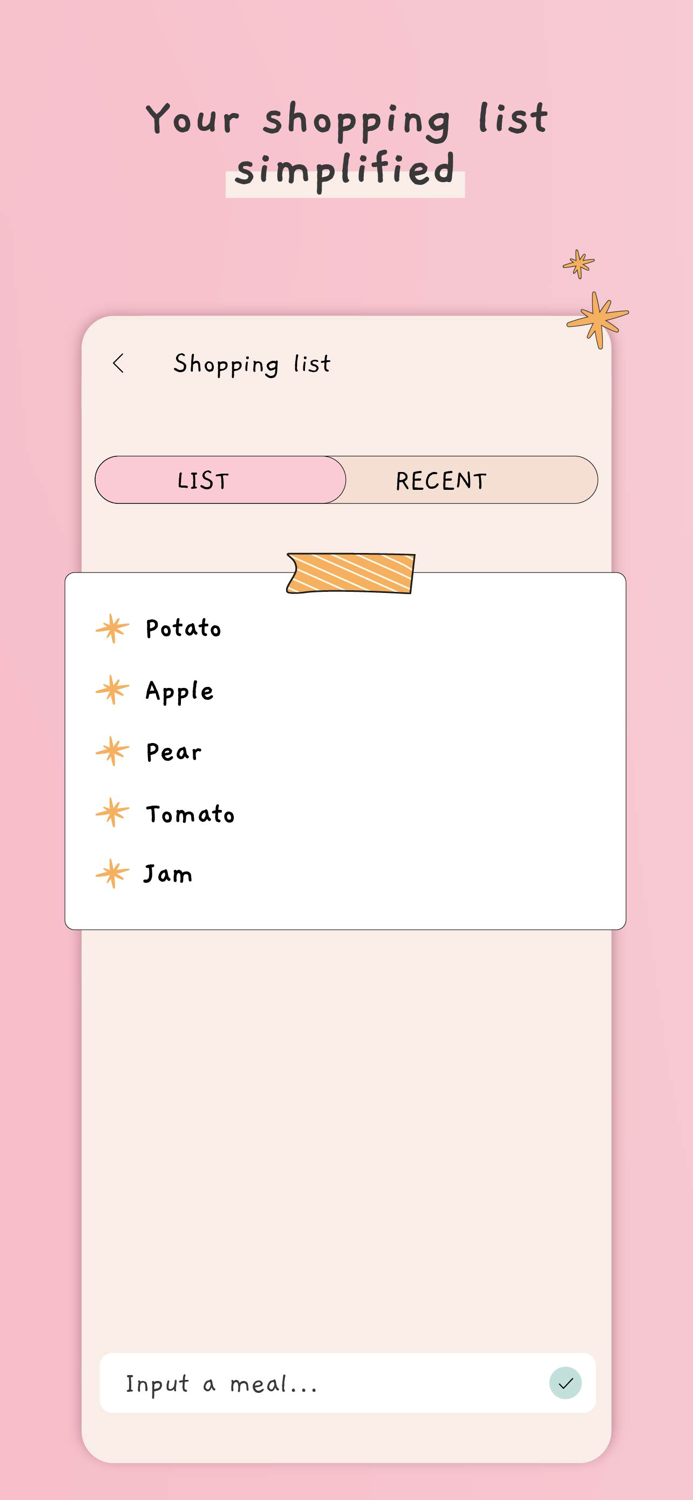 Meal plan template food diary