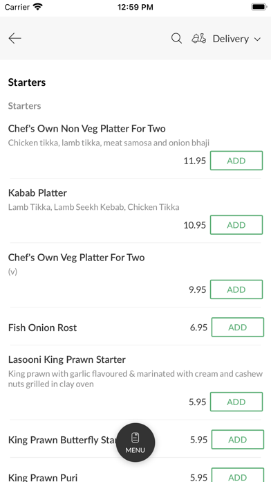 Bombay Dining. Screenshot