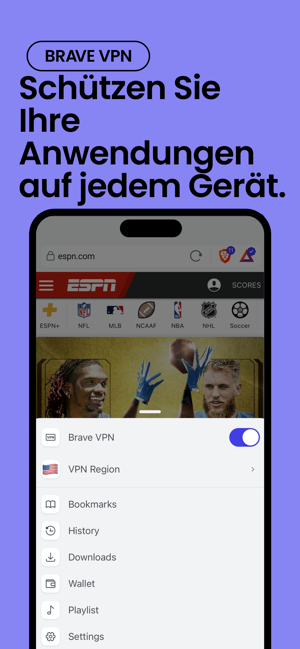 ‎Brave Privat Web Browser, VPN Screenshot