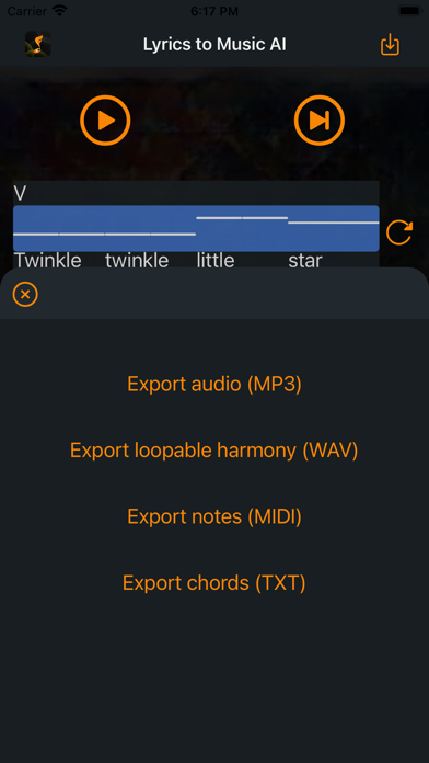 Lyrics To Music AI Screenshot