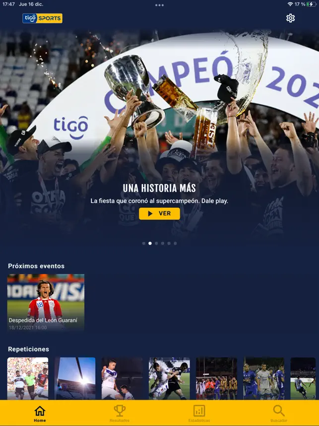 Captura de Pantalla 1 Tigo Sports Paraguay iphone
