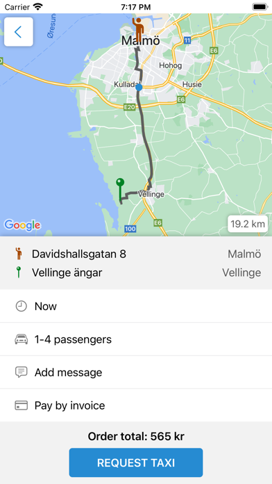 Vellinge Taxi Screenshot