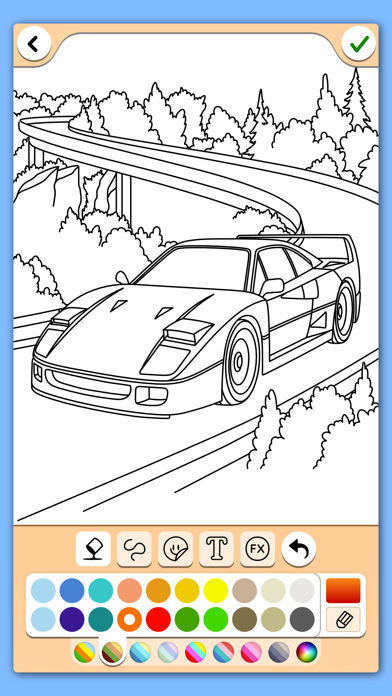 Cars coloring book game Screenshot