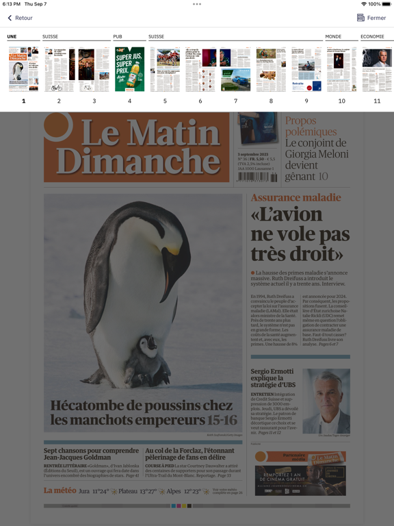 Le Matin Dimanche iPad screenshot 4 - News app