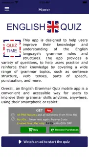 english grammar quiz iphone screenshot 1