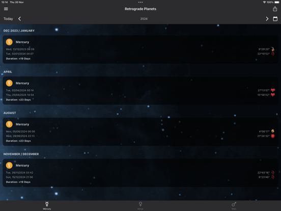 MoonWorx Lunar Calendar iPad app afbeelding 9