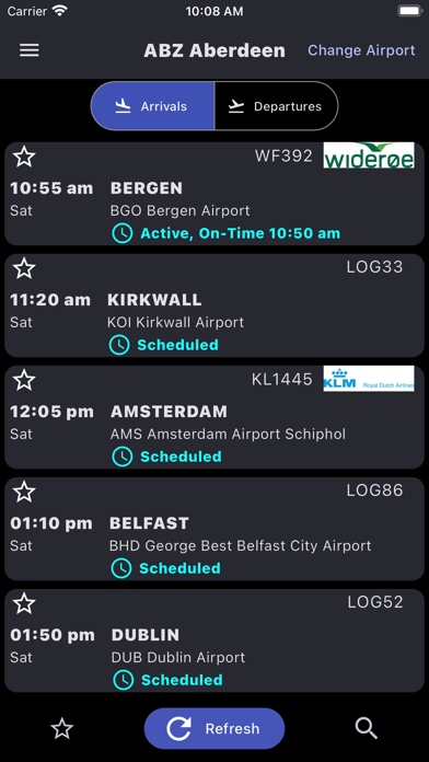 Screenshot #1 pour Aberdeen ABZ Flight Info