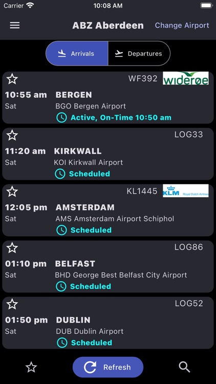 Aberdeen ABZ Flight Info