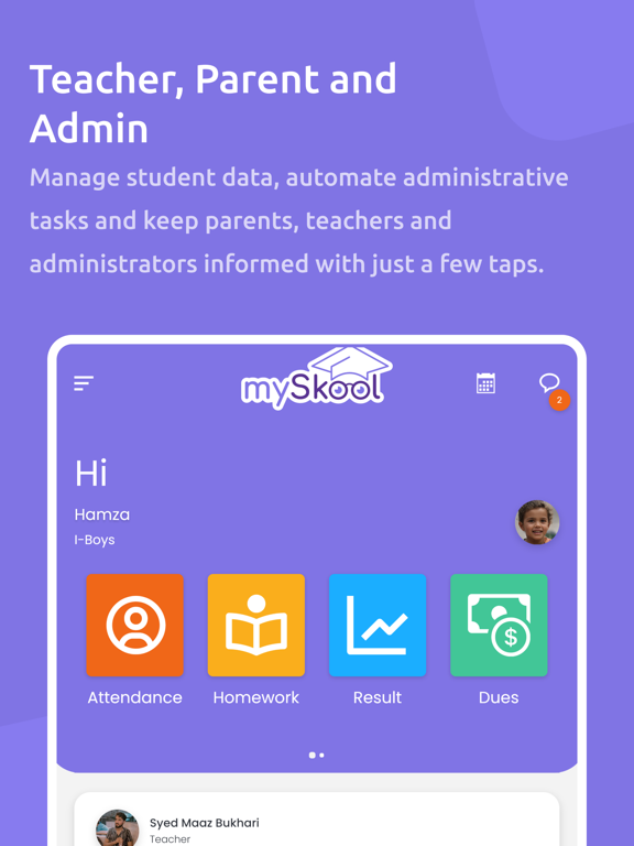 MySkool (App) iPad screenshot 3 - Education app