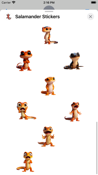 Screenshot #3 pour Salamander Stickers