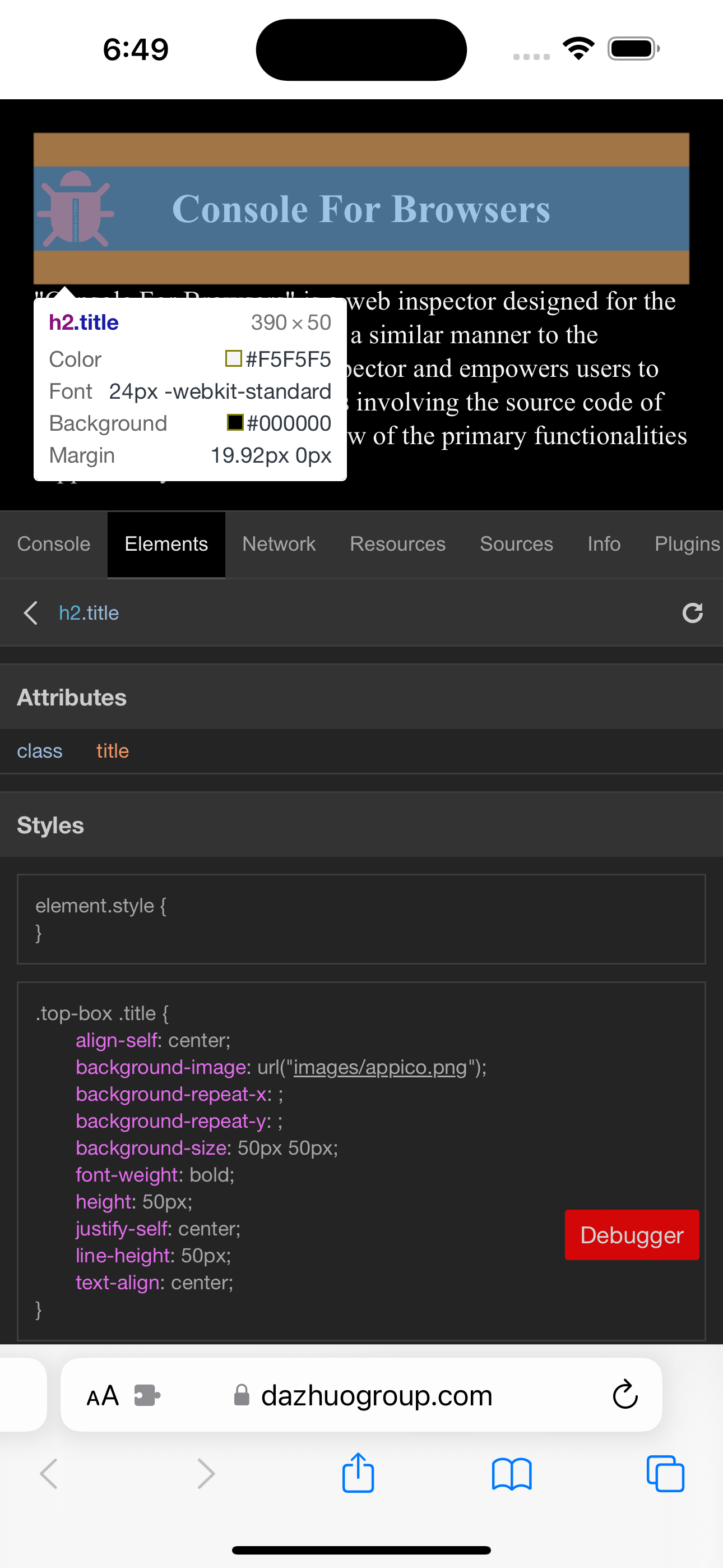 Console For Browsers