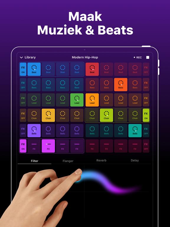 Groovepad - Muziek maken iPad app afbeelding 1