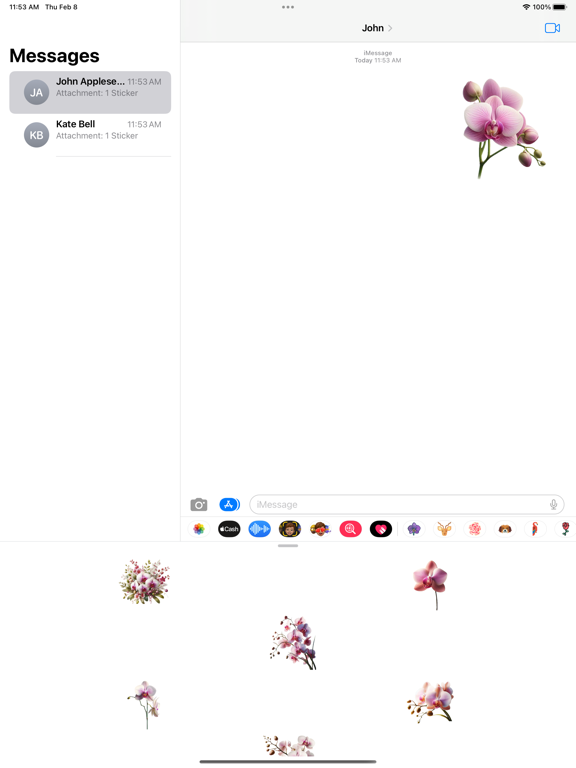 Screenshot #6 pour Orchid Stickers