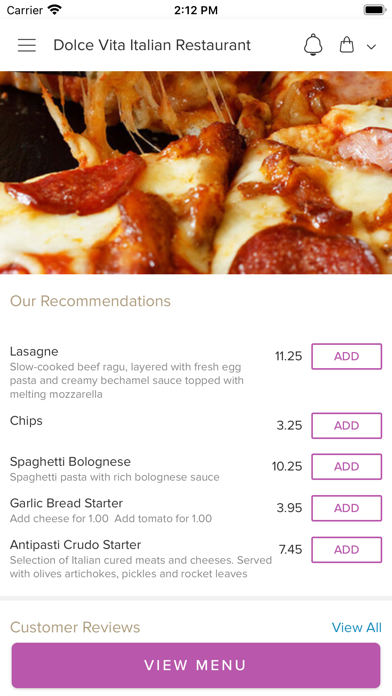 Dolce Vita Italian Restaurant Screenshot