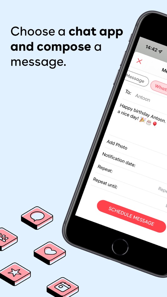 #2. Scheduled - Send text later (iOS) De: Scheduled B.V.