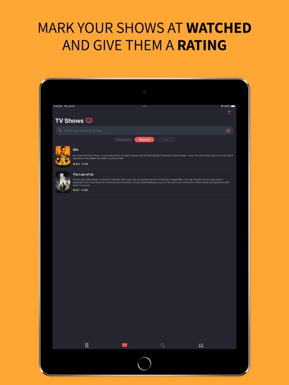 Watchlist: Movies & TV Shows iPad screenshot 2 - Entertainment app