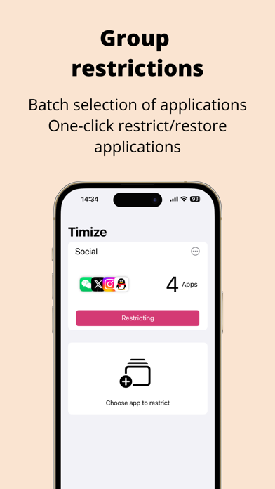 Timize:Control App Screen Time Screenshot