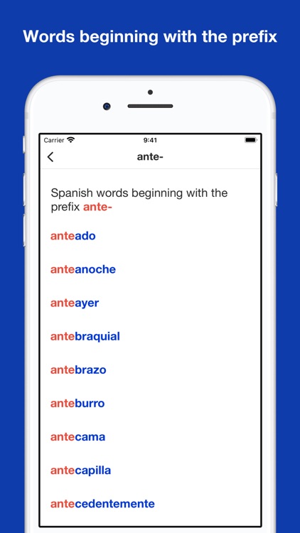 Spanish Word Parts