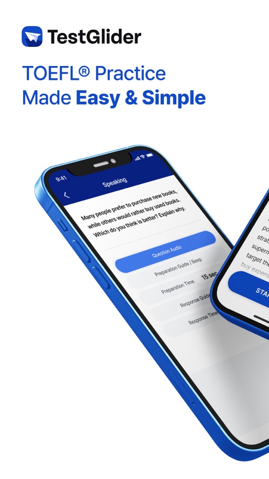 #1. TestGlider: TOEFL prep (iOS) Av: Databank Inc.