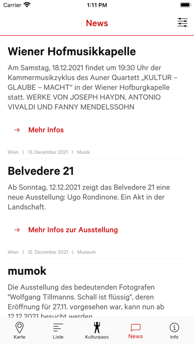 Kulturpass Screenshot