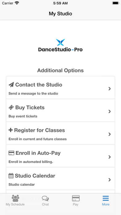 DanceStudio-Pro Portal Screenshot