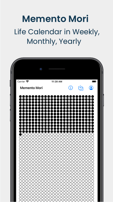 Memento Mori Life Calendar Screenshot