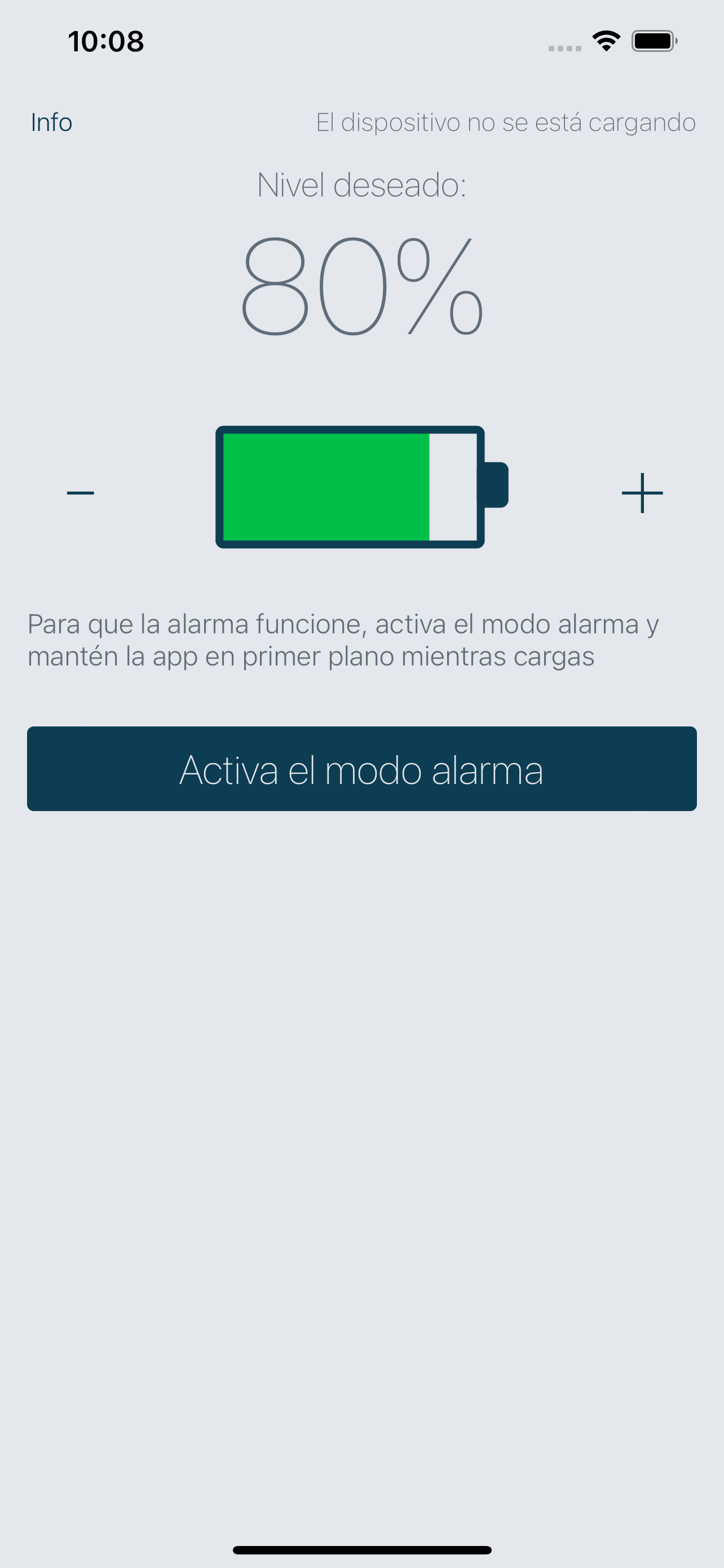 Battery Care Alarm