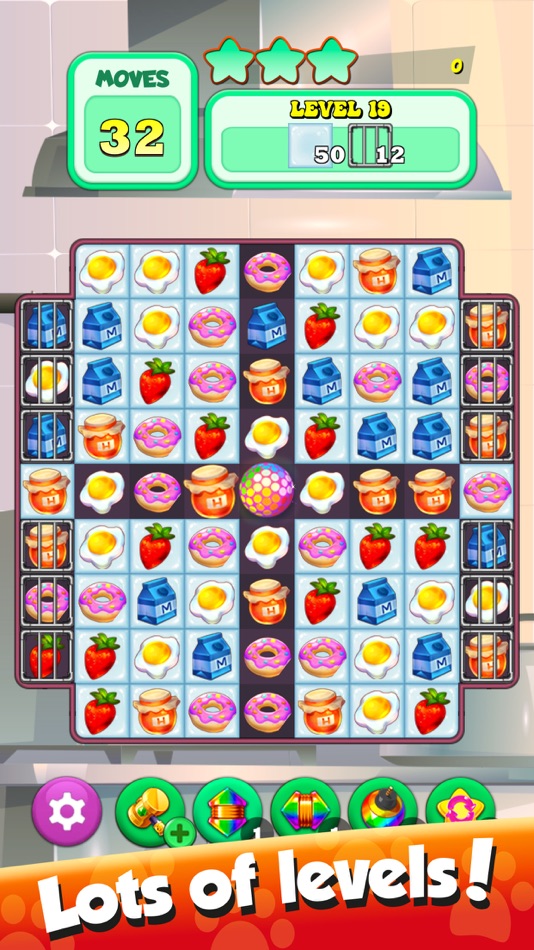 #4. Greedy Cat Match 3 (iOS) 由: One Up Games Studio