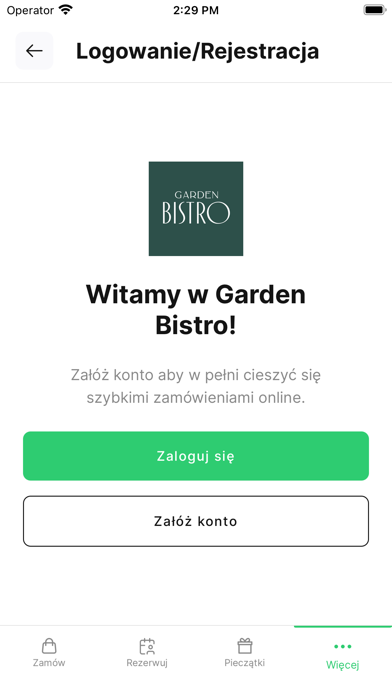 Garden Bistro Screenshot