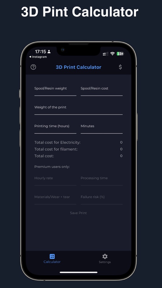 #6. 3D Printer Cost Calculator (iOS) 由: Reme Le Hane