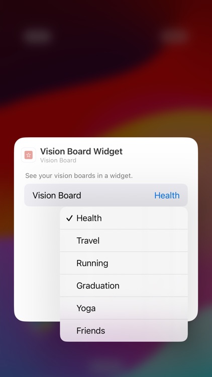 Vision Board Widget