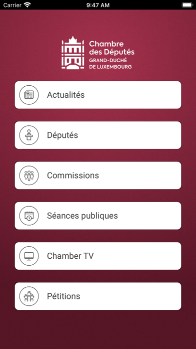 Chambre des Députés Luxembourg Screenshot