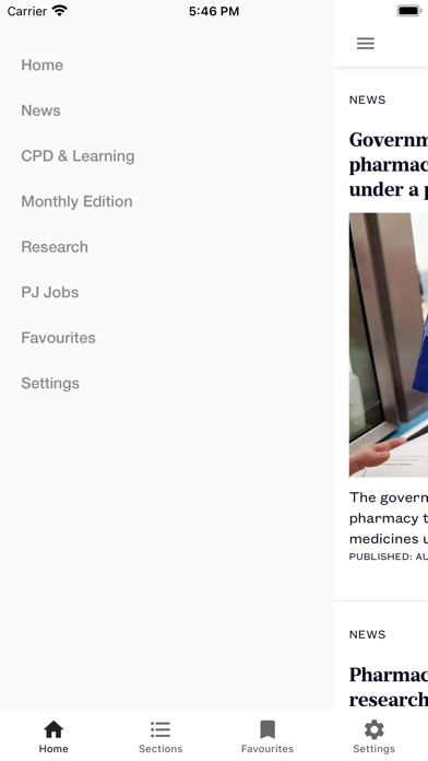 Pharmaceutical Journal Screenshot