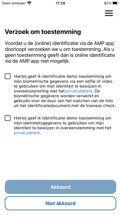 Identificatie-app AMP Groep